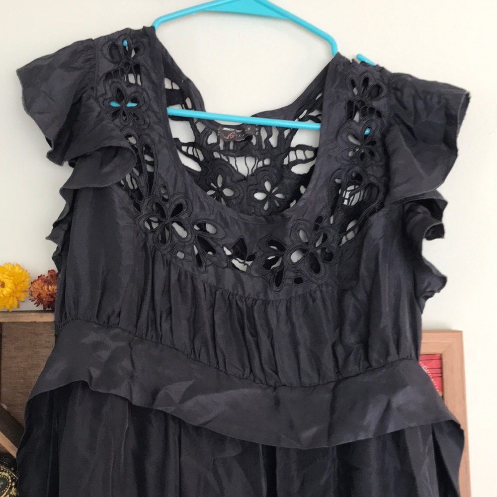 Vintage mini dress with peak-a-boo details